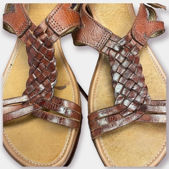 Maya Leather Sandals Authentic Made in Mexico Manmade Size 9 - Picture 2 of 7